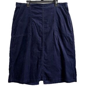 Corduroy Skirt Spring Casual Workwear Navy XXL Cozy